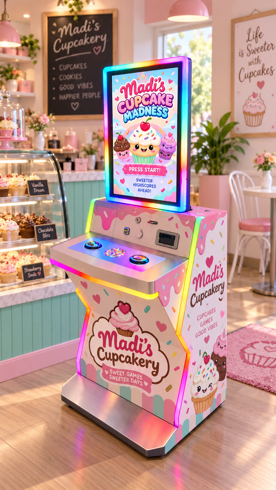 32 inch custom branded commercial arcade cabinet